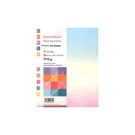 PAPEL IRIS PASTEL CARTA CON 100 POCHTECA