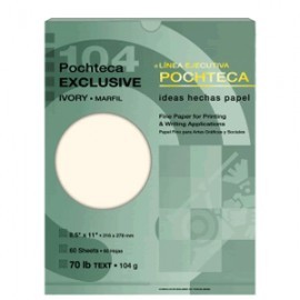 PAPEL EXCLUSIVE MARFIL 104 GR CON 60 POCHTECA