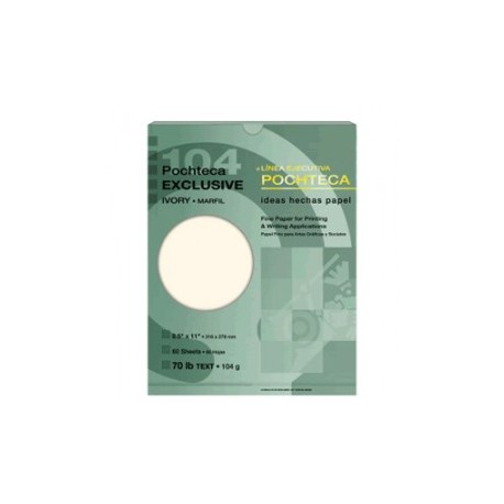 PAPEL EXCLUSIVE MARFIL 104 GR CON 60 POCHTECA