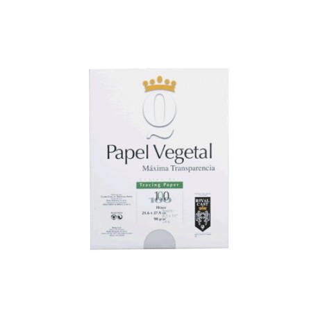 PAPEL VEGETAL CARTA BLANCO 100 HOJAS ROYAL CAST