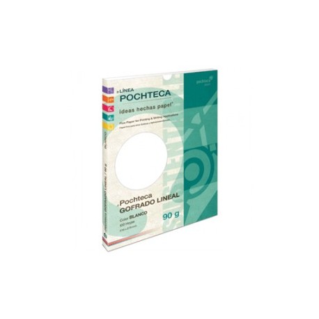 PAPEL GOFRADO LINEAL BLANCO 90 GR CON 100