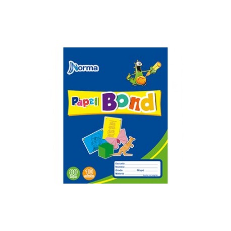 BLOCK CARTA PAPEL BOND CREATIVIDAD COLOR 80 HOJAS