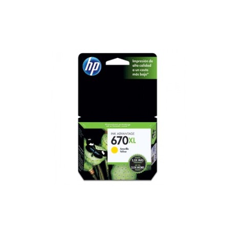CARTUCHO AMARILLO ALTO RENDIM. HP 670XL (CZ120AL)