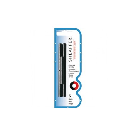 REPUESTO P/PLUMA FUENTE SHEAFFER NEGRO PAQ/5